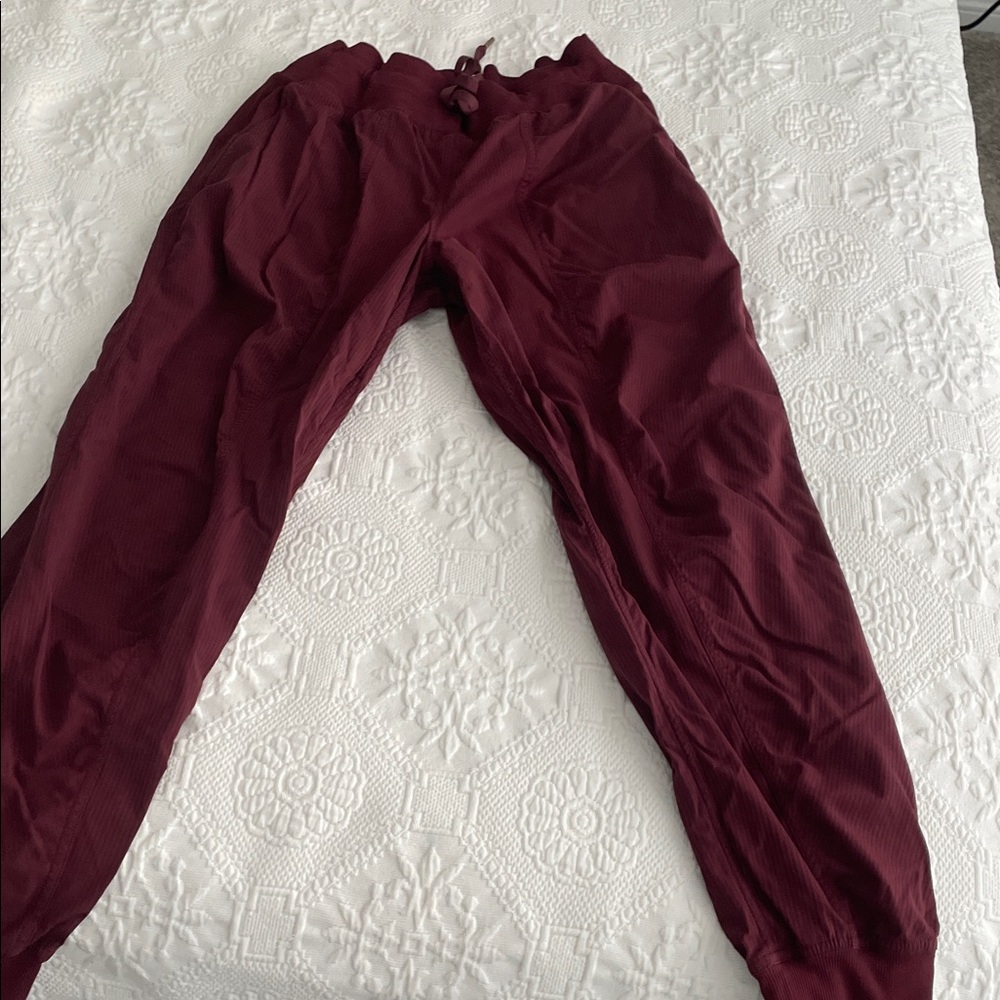 Lululemon Burgundy Jogger Pants